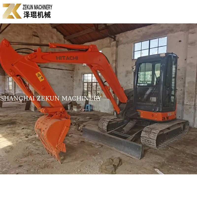 33.1Kw Leistung Hitachi ZX55 Bagger 5,5 Tonnen Mini Bagger mit 2001-4000 Arbeitsstunden