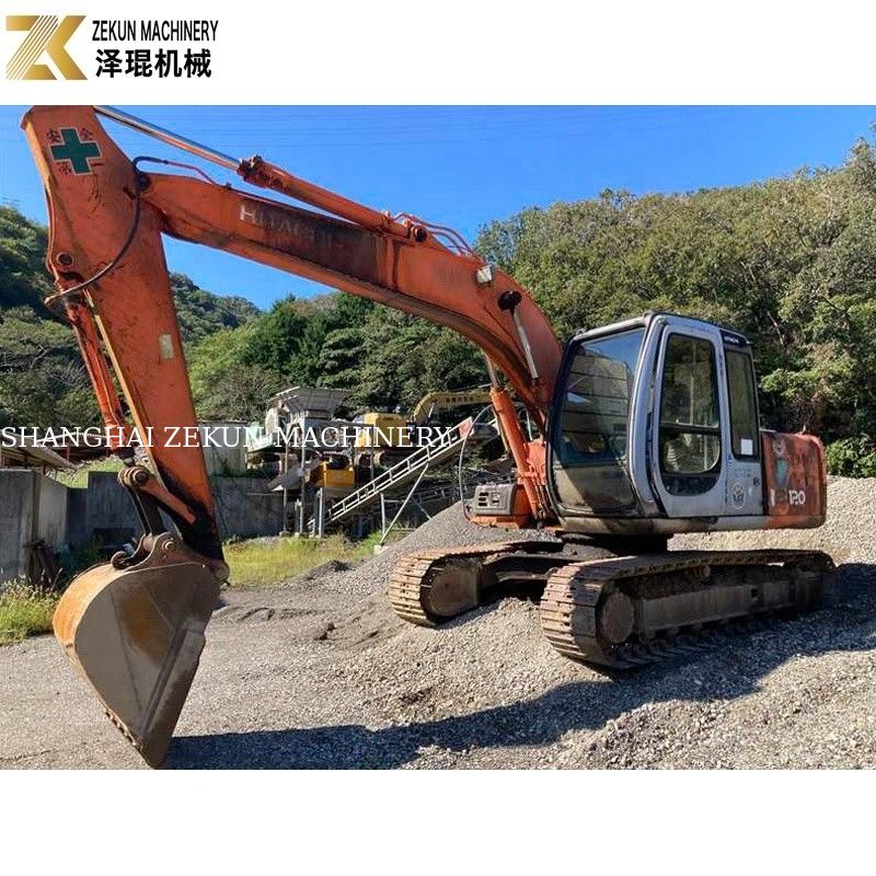 Originalfarbe 12 Tonnen gebrauchtes Hitachi EX 120 Bagger EX120-5 mit 60,5 kW ISUZU Motor