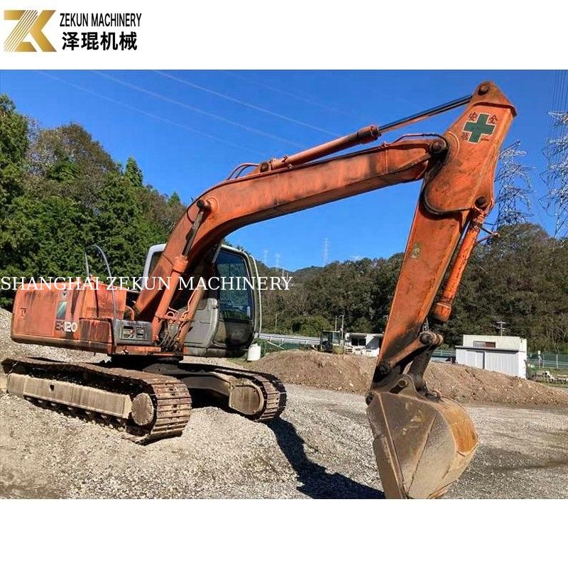 Originalfarbe 12 Tonnen gebrauchtes Hitachi EX 120 Bagger EX120-5 mit 60,5 kW ISUZU Motor