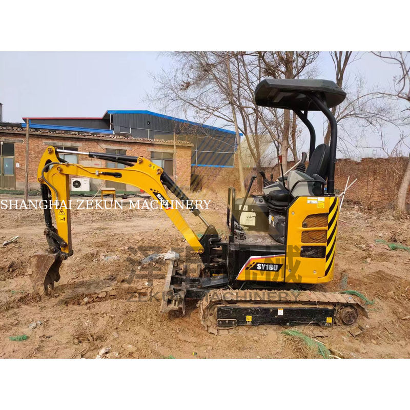 SANY SY18U 1,8 Tonnen Minibagger mit 14,6 KW Leistung und 0,04 m3 Eimerkapazität
