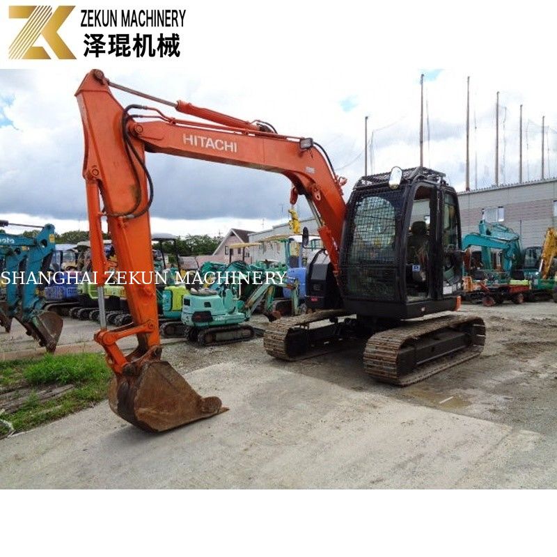 Japan importiert 7,5 Tonnen gebrauchtes Hitachi ZX75 Bagger Isuzu Motor ZX75US-A für die Landwirtschaft