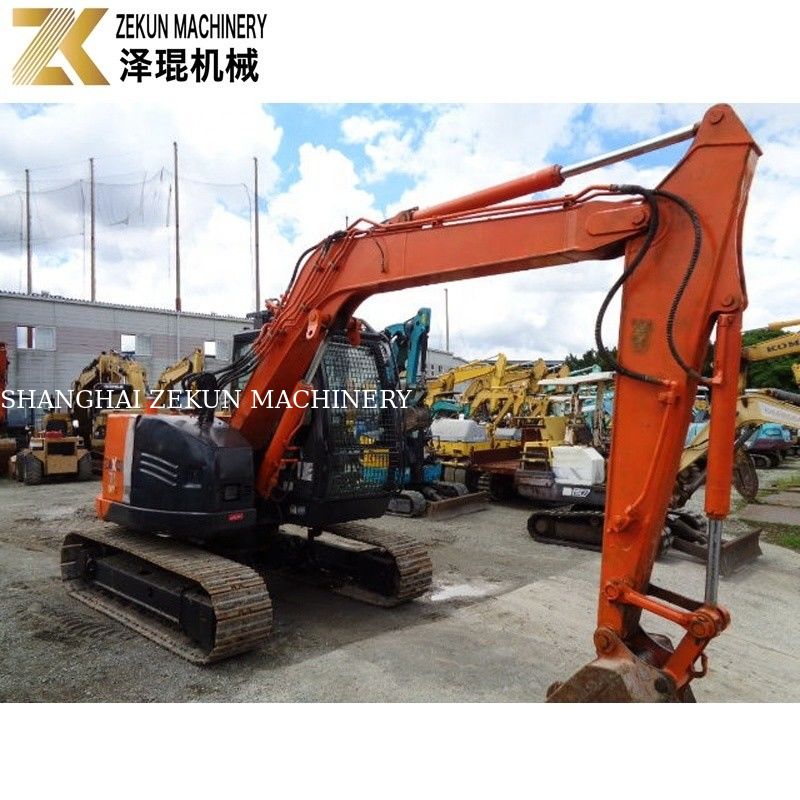 Japan importiert 7,5 Tonnen gebrauchtes Hitachi ZX75 Bagger Isuzu Motor ZX75US-A für die Landwirtschaft