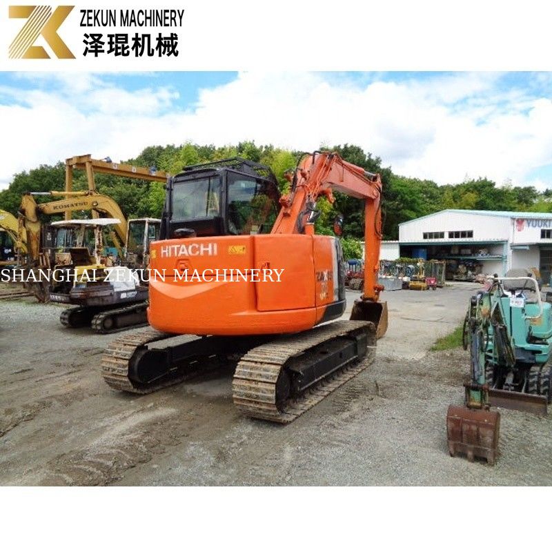 Japan importiert 7,5 Tonnen gebrauchtes Hitachi ZX75 Bagger Isuzu Motor ZX75US-A für die Landwirtschaft