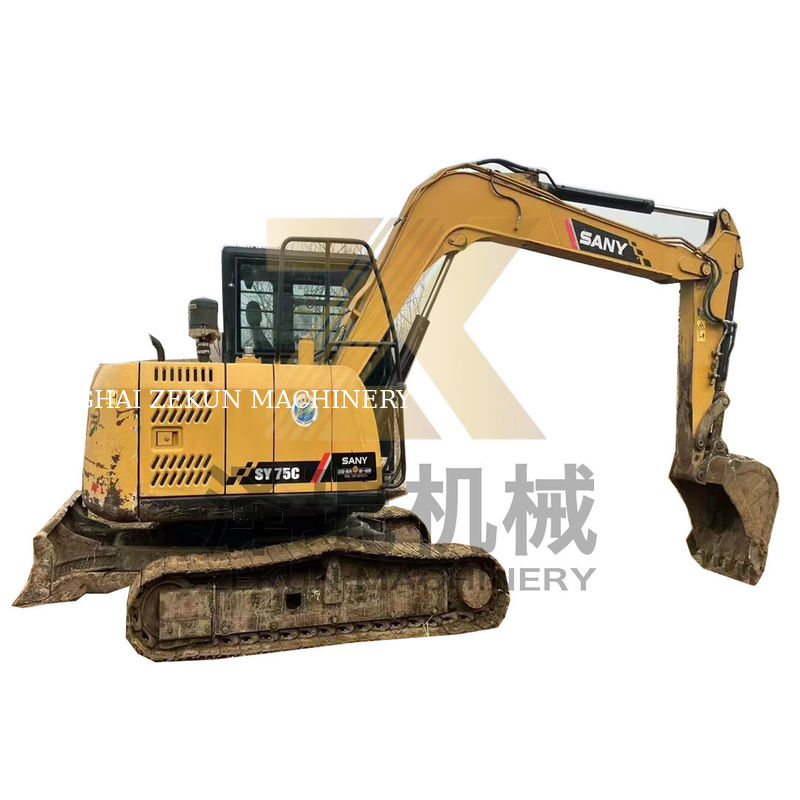 Gebrauchtes Sany SY75C Crawler Bagger in Shanghai mit 55 KW Leistung und 7000 KG Gewicht