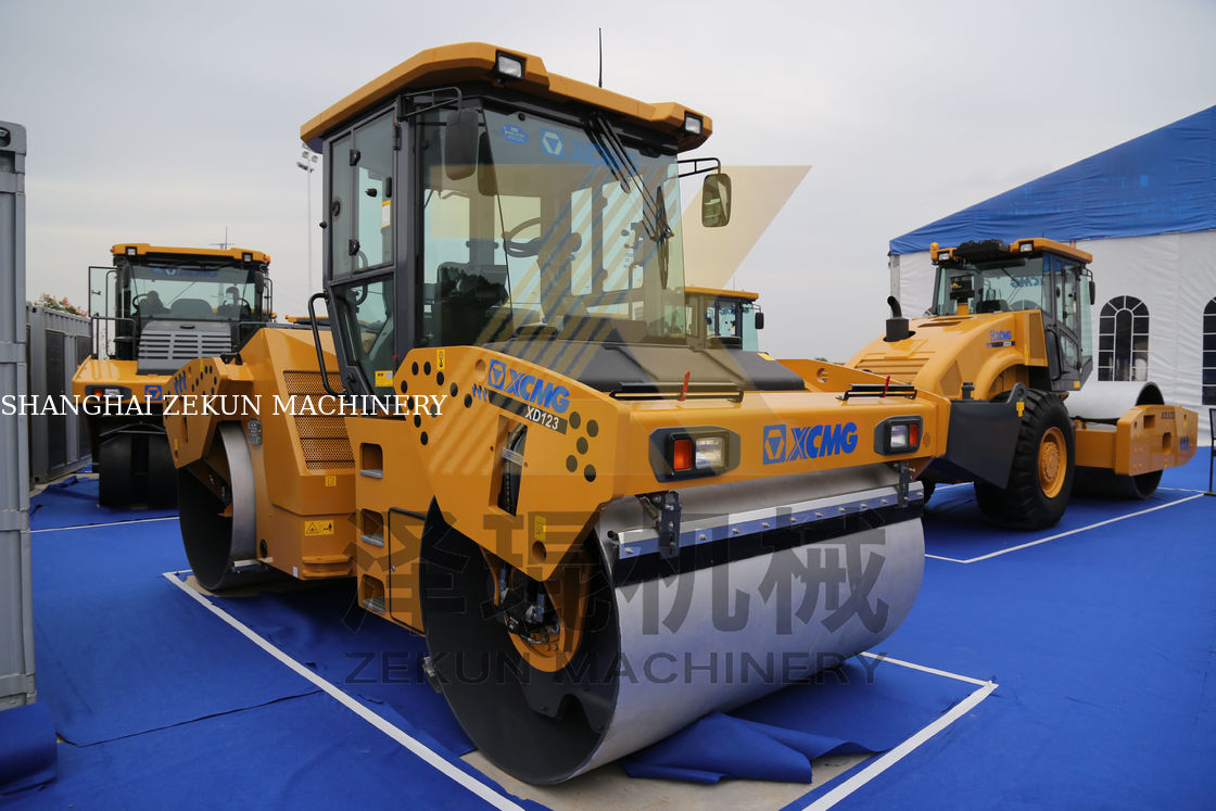 12 Tonnen XCMG XD123 Doppeltrommelrolle China Stufe III Straßenbaugeräte