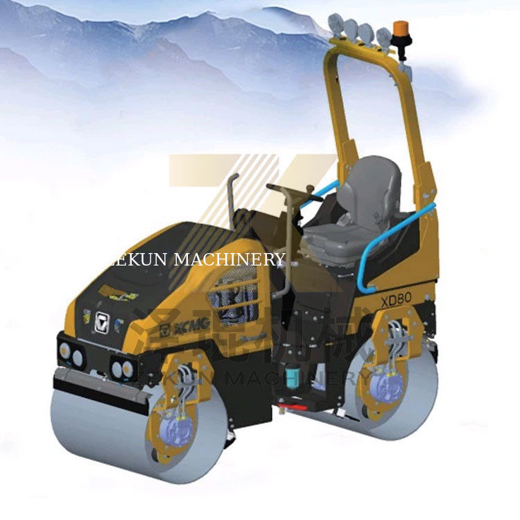 1.6ton XCMG XD80 Leichtgewicht Vibrationswalze EU Stufe V Straßenbaugeräte